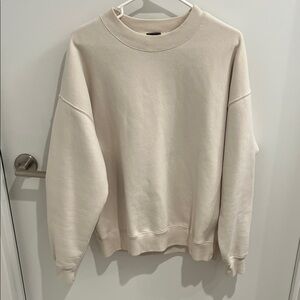 Abercrombie & Fitch Men's Off-White Crewneck Sweater